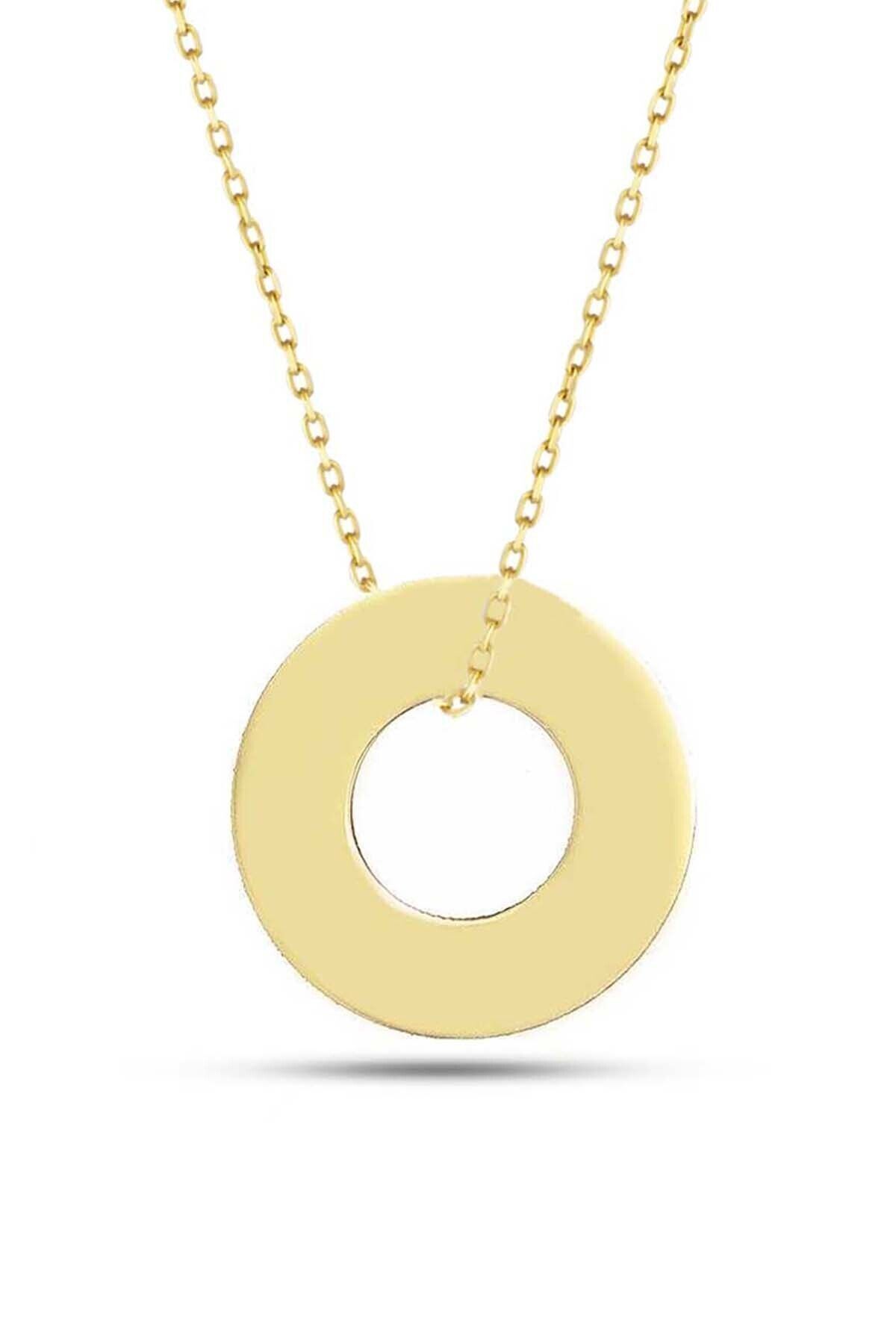Kadın Sarı Halka Kolye