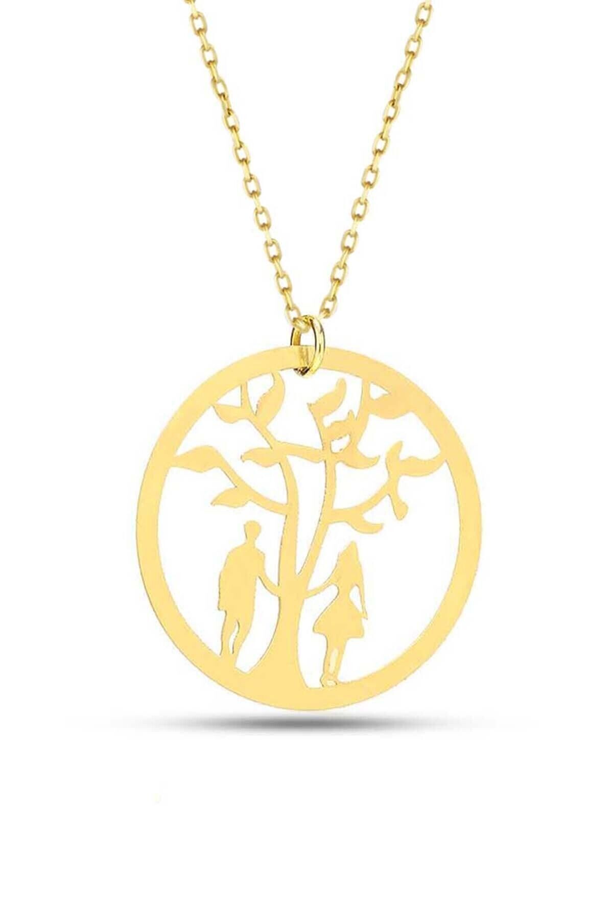 Kadın 14 Ayar Altın Hayat Ağacı Kolye