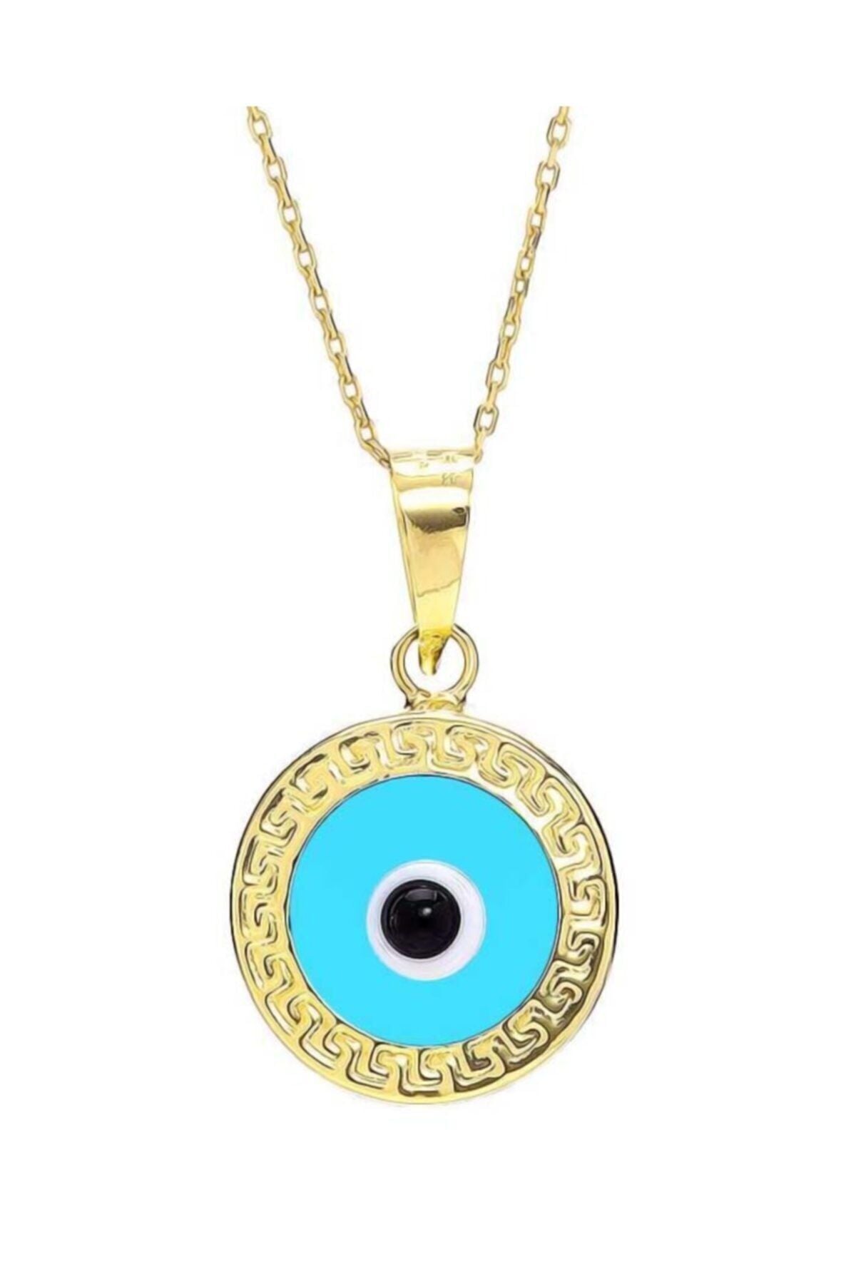 Kadın 14 Ayar Altın Nazar Göz Kolye