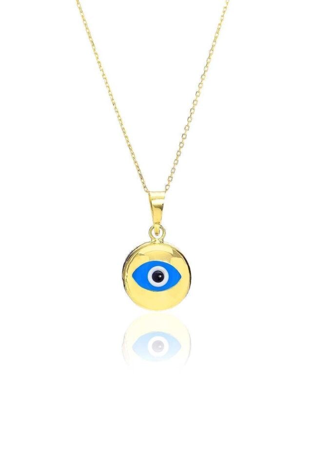 Kadın 14 Ayar Altın Nazar Göz Kolye