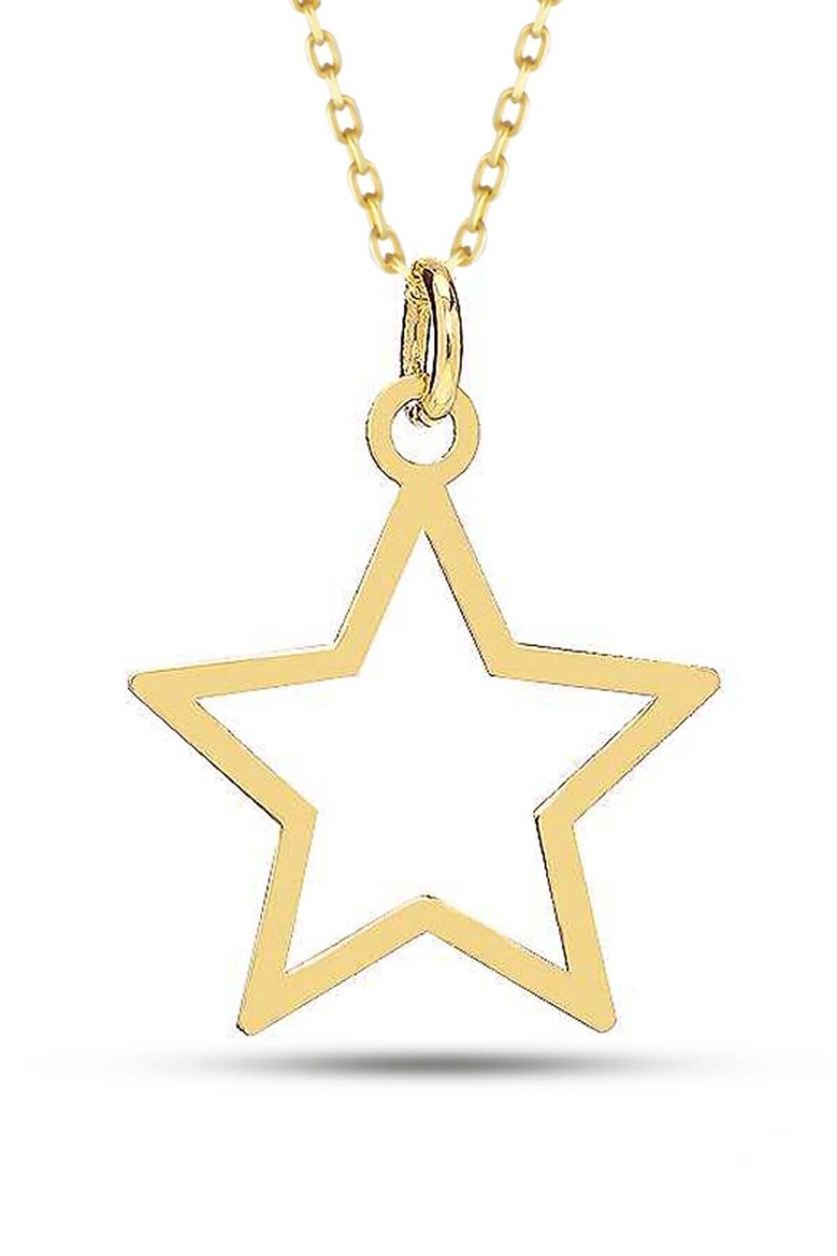 Kadın 14 Ayar Altın Yıldız Kolye